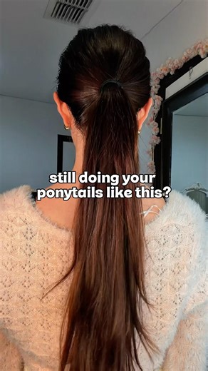 easy voluminous thick ponytail hack💁🏻‍♀️💜 #hairtok #hairstyle #aesthetic #hairtutorial #hairhacks