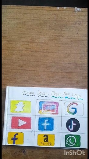 👉'9' Famous social media apps Logo drawing #art short video # 👈