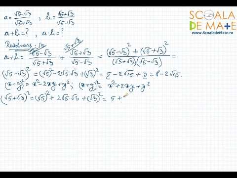 Operatii cu fractii si radicali, clasa a VIII-a - ScoalaDeMate.ro