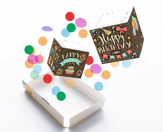Surprise Exploding Pop up Greeting Card, Happy Birthday With Colorful Confetti, Prank Card - Etsy