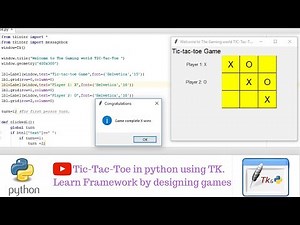 Tic-Tac-Toe in python using Tkinter | Game Development | Python