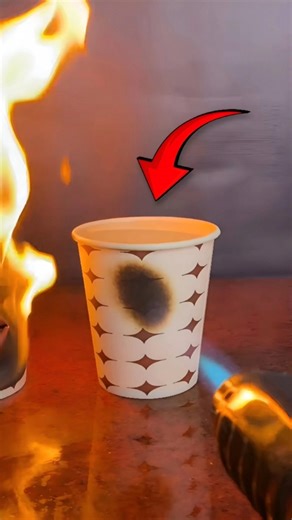 Why Doesn't A Cup Filled With Water Catch Fire? (@powerful1a1)
