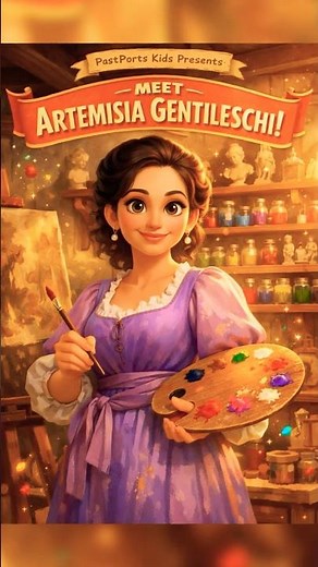 Who Was Artemisia Gentileschi?🎨| The Brave Baroque Painter!🌟 #pastportskids #historyforkids
