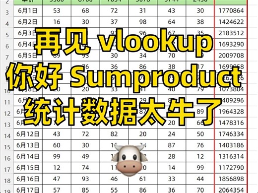 原来sumproduct函数这么好用！🤩学会了！