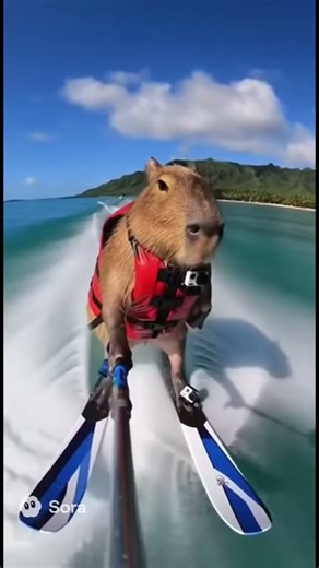 How Did a Capybara Master Water Skiing?