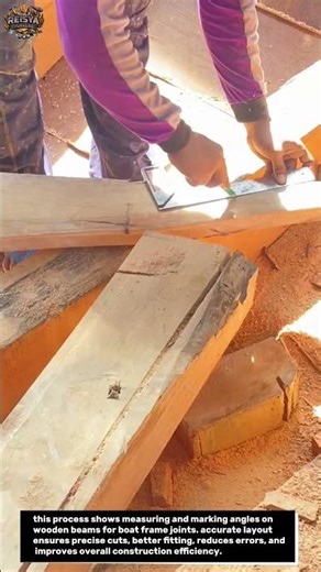 accurate angle marking for boat frame joints | precise layout for perfect wood fitting