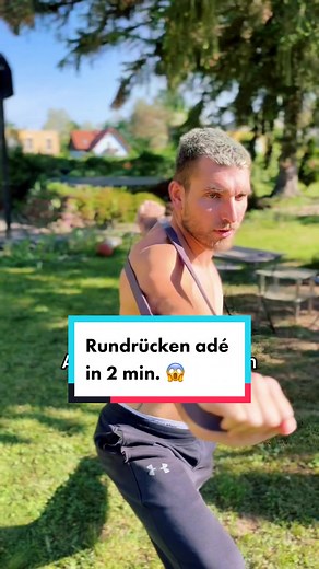 Rundrücken adé in 2 min. 😱 #rundrücken #resistancebands #rotieren #wirbelsäule #skoliose #rückenschmerzen