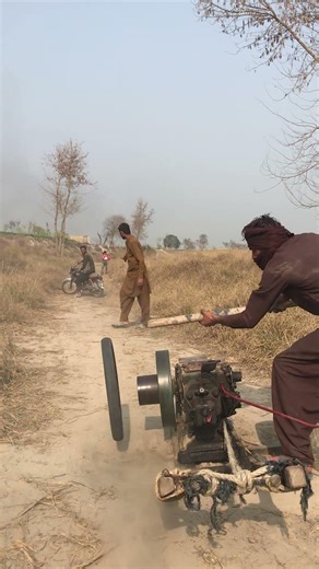 No Battery, No Problem! Bike Starts Old Diesel Engine