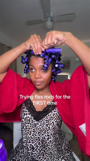 Trying Flexi Rods on Natural Hair Tutorial