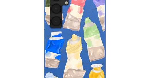Electric Blue Paint Squeeze Samsung Galaxy S25+(Plus) Case