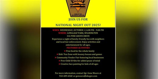 New Hanover County Sheriff’s Office hosts National Night Out 2025