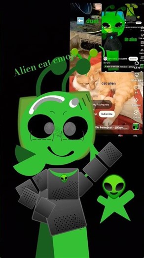 Cat emoji alien