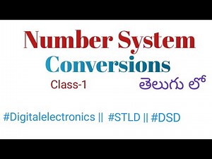 Number System Conversions in telugu Class-1|| digitalassistant || Decimal to anyother Radix