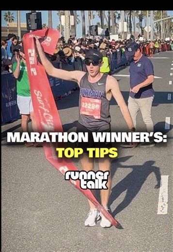 HOW HE ABSOLUTELY DOMINATED AT @surfcitymarathon and gave us the routine as to exactly how he did it!! Watch for the routine and stay for the best support you will ever see🥹 #running #surfcitymarathon #winner #race #tips