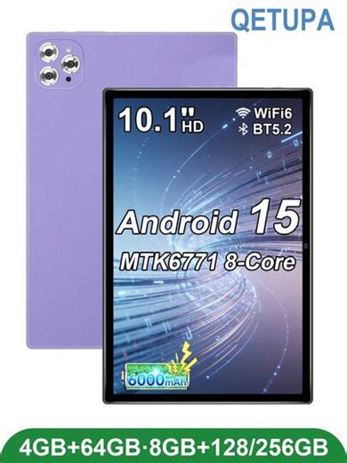 Qetupa Y20 10.1 Inch Android 15 Tablet PC, MTK6771 Octa-Core 2.0GHz Processor, 4GB RAM + 64GB ROM Or 8GB RAM + 128GB/256GB ROM (Expandable To 1TB SD Card), (1280x800) IPS Touchscreen, 5MP Front Camera And 13MP Rear Camera, 6000mAh Battery, Bluetooth 5.2, 802.11ax Wi-Fi 6, GPS, Type-C Charging Port. Does Not Support SIM Card. | SHEIN