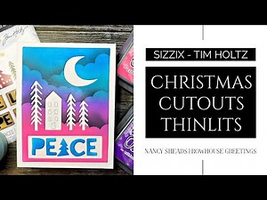 HOW TO: Ink Blending & Inlay Die Cuts - Christmas Cut Outs Thinlits Die Set by Sizzix - Tim Holtz