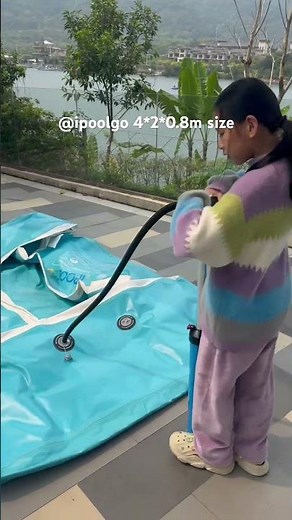 Quickly set up inflatable swimming pool 🏊 IPOOLGO Pool 4*2*0.8m size