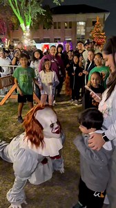 What’s his problem? They were the ones asking Pennywise for a picture 📸 🤡 #Halloween #pennywise #hauntedhouse #scary | Wilkes Family Halloween Displays