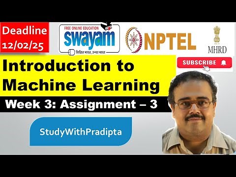 Intoduction to Machine Learning Week 3 Assignment 3 Answers solutions nptel | IIT Madras | Jan 2025