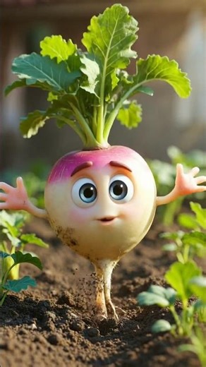 Cute Talking Radish Baby 🥕 | Funny Animated Vegetable Story #Shorts