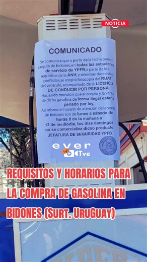 🎦📣08/JUNIO/2026🗓↪️ SE IMPLEMENTA MÁS REQUISITOS PARA ADQUIRIR COMBUSTIBLE EN BIDONES. 📲 @🇪 🇻 🇪 🇷 🇵•💎2 #evertve #gasolina #transporte #diesel #rodrigopaz