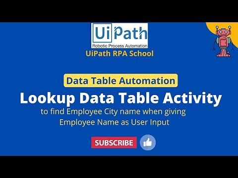UiPath RPA - Lookup Data Table Activity || get Row Index and Cell Value from Data Table