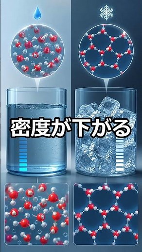 氷が水に浮く理由 #なぜこうなる