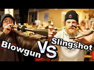 Blowgun Vs. Slingshot Over A Game Of PIG | Slingshot Versus Ep. #1