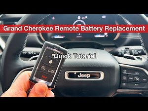 2022 - 2024 Jeep Grand Cherokee Remote key fob battery replacement