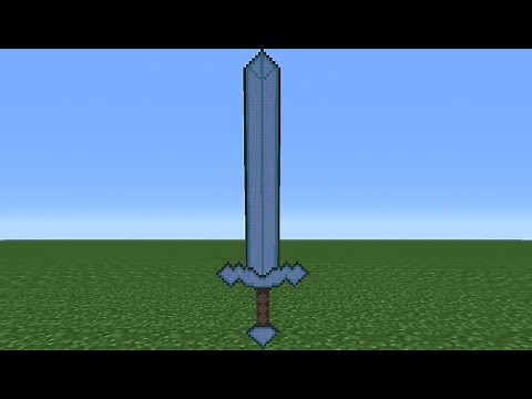 Minecraft Tutorial: How To Make A Giant Diamond Sword