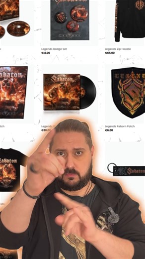 11K views · 510 reactions | NEW LEGENDS MERCH HAS LANDED!  This is not a drill! The Sabaton Store is fully stocked with epic new gear inspired by the brand-new “Legends” album. Explore the latest collections NOW. You won’t regret it! https://store.sabaton.net/product-tag/legends/ | Sabaton Merchandise | Facebook