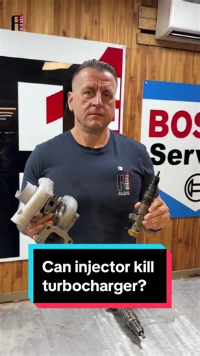 Can injector kill turbocharger? #turbocharger #injectors #dieselmechanic #cartips #fyp