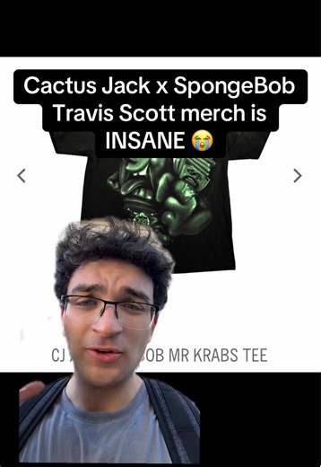 Travis Scott Cactus Jack x SpongeBob merch is crazy work 😭 #travisscott #cactusjack #spongebob #music #rap