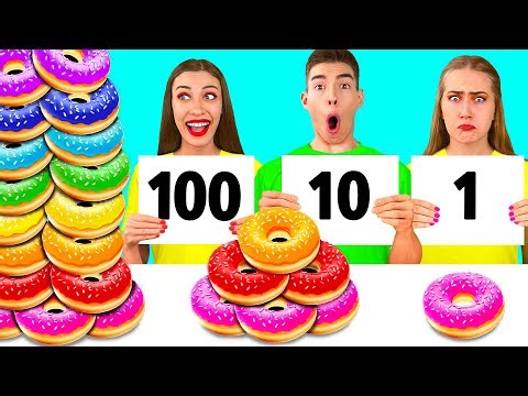 100 Layers of Food Challenge | Fantastic Food Hacks by RaPaPa Challenge