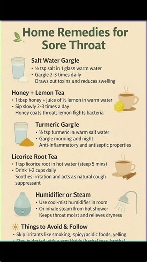 🌿 Home Remedies for Sore Throat | Simple Ways to Soothe a Sore Throat Naturally