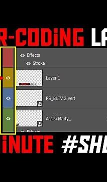 1-Minute Photoshop Quick Tip #Short: Color-Coding Layers!