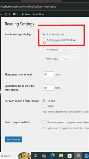 Set Home Page & Blog Page in WordPress 🔥 #shorts
