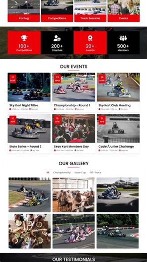 🏎️ Karting Club Website Template | Racing HTML5 Demo 🔥