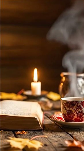 Autumn Still Life | Books & Coffee Sounds 4K