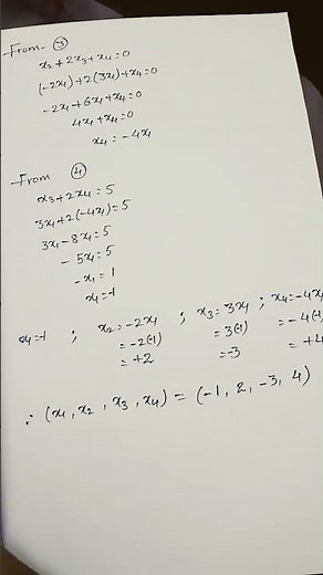 system of linear equations by gaussian elimination method #btech #polytechnic #degree #exam #maths