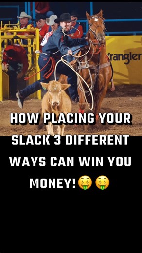 How placing your slack 3 different ways can win you money!🤑🤑 #rodeo #calfroping #lessons #tiedownroping #teaching #coaching #horses #horsetraining #horsetrainer #horsemanship #roper #rodeogym | Rodeo Gym