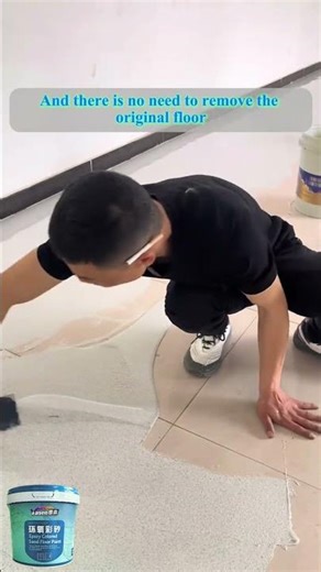 Epoxy sand floor: tough, non-slip & stylish ✨ #epoxyfloor #diy #qualityflooring