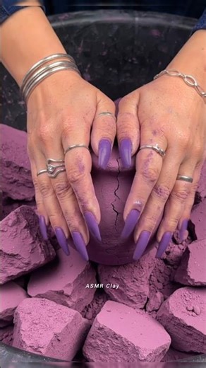 Purple Clay Pot Crack ASMR – Satisfying Crunch & Dust Fall | No Talking