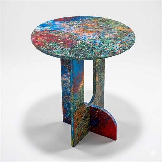 Recycled Plastic Table – Unique Pattern – Limited Edition – Handcrafted Flatpack Furniture - Etsy