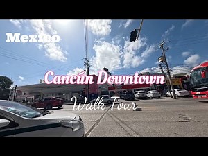 Cancun Downtown Walk Tour | Explore Cancun | Mexico 4K Winter 2025