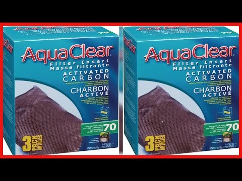 AquaClear 70 Activated Carbon Inserts, Aquarium Filter Replacement Media, 3 Pack, A1386 , White