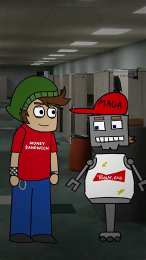 Robot Workplace: Engaging Animation with Satirical Edge