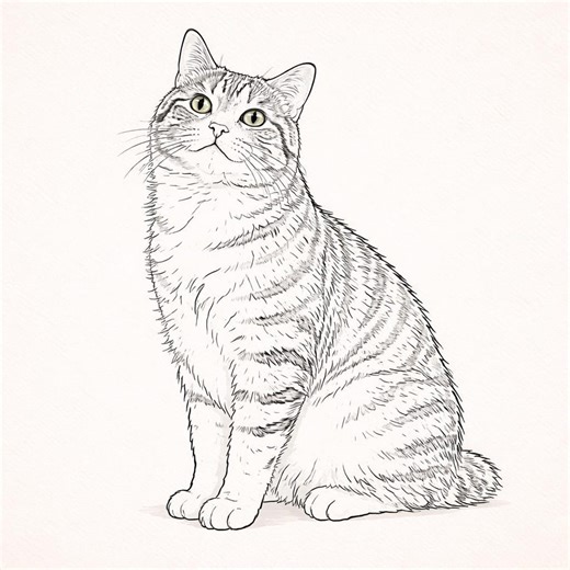 Custom Pet Line Art Portrait, Minimalist Dog Cat Illustration (digital File) - Etsy