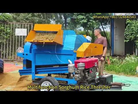 Multifunction Sorghum Rice Thresher | High-Efficiency Grain Threshing Machine | Demo