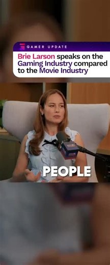 Brie Larson speaks on the gaming industry versus the movie industry #brielarson #gaming